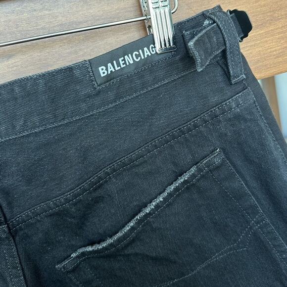 Balenciaga Hybrid Cargo Jeans Black SS22 Japanese Denim size S - Picture 5 of 13